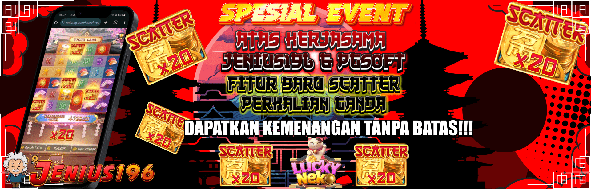 PERKALIAN GANDA LUCKY NEKO