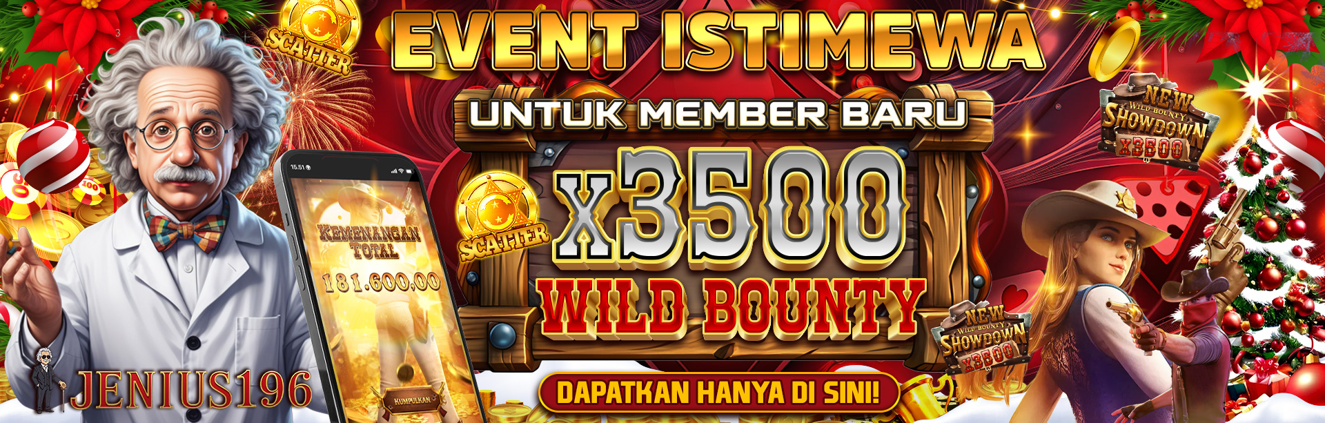 SPESIAL EVENT NEW WILD BOUNTY SHOWDOWN PERKALIAN X3500 PERKALIAN TUNGGAL KERJASAMA JENIUS196 & PG SO