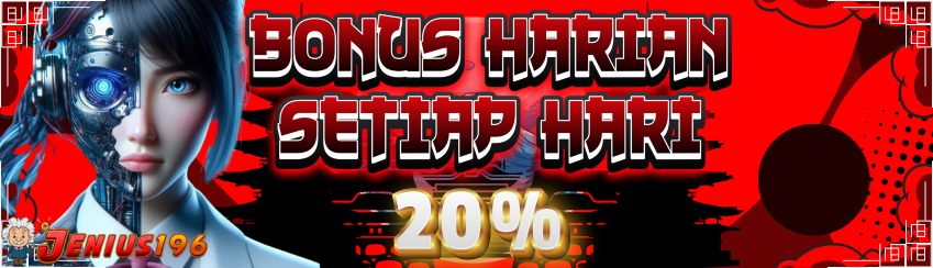 BONUS HARIAN (20% DAPAT SETIAP HARI) BONUS HARIAN 20% KHUSUS SLOT DAPAT DIKLAIM SETIAP HARI!