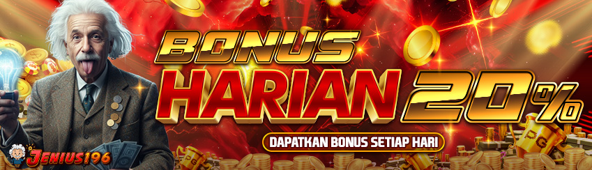 BONUS HARIAN (20% DAPAT SETIAP HARI) BONUS HARIAN 20% KHUSUS SLOT DAPAT DIKLAIM SETIAP HARI!