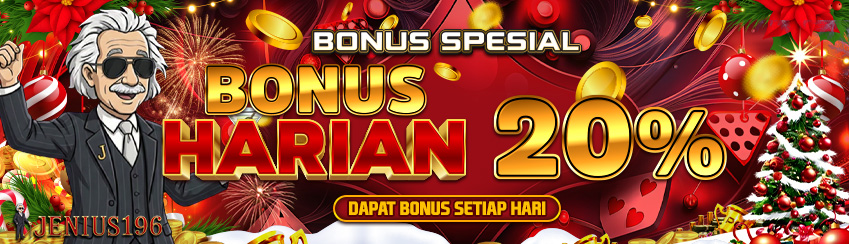 BONUS HARIAN (20% DAPAT SETIAP HARI) BONUS HARIAN 20% KHUSUS SLOT DAPAT DIKLAIM SETIAP HARI!